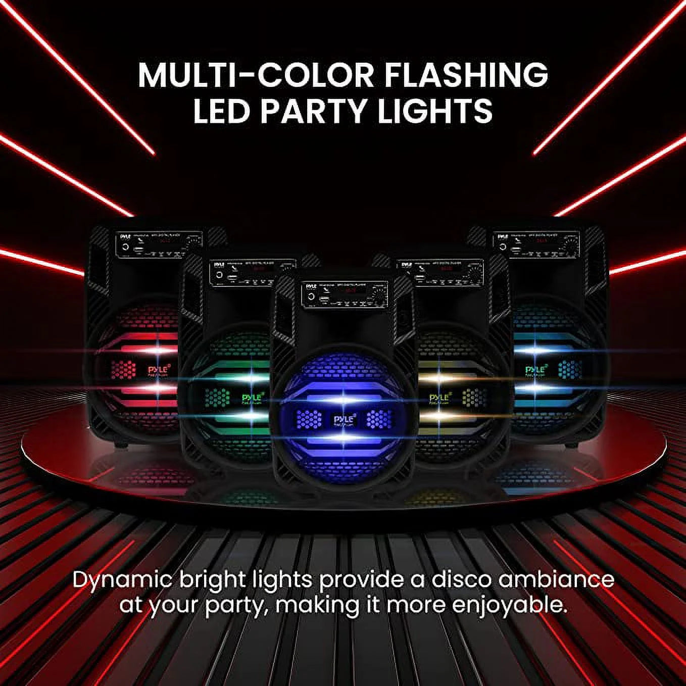 Portable Bluetooth PA Speaker - 300W Rechargeable Outdoor Bluetooth Speaker Portable PA System